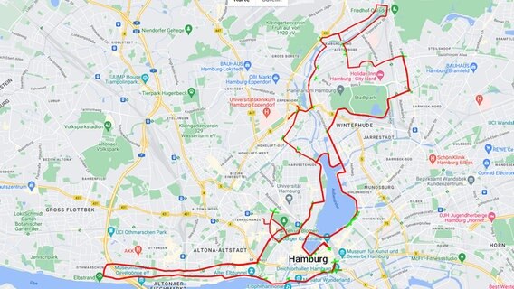 Marathon-Karte. © Screenshot 
